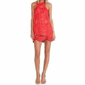 Lovers + Friends lace Dress in red